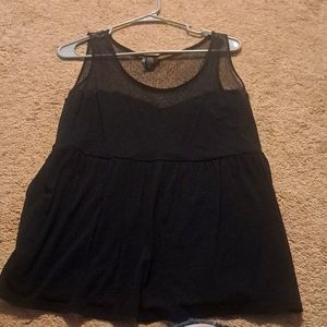 TORRID TOP SIZE 0 BLACK SWEETHEART NECKLINE SHIRT SEXY SLIMMING PLUS SIZE